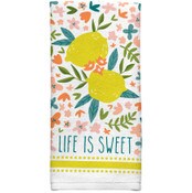 Wholesale - 15"x25" "LIFE IS SWEET" PRINTED KITCHEN TOWEL C/P 256, UPC: 073558814092